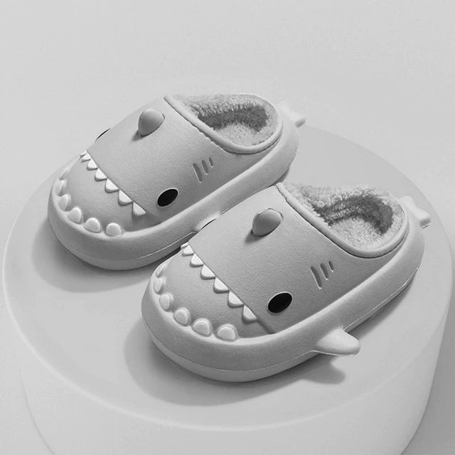 Liam's Fun Shark Slippers | Playful Comfort for Winter | Warm, Stylish, and Cushioned