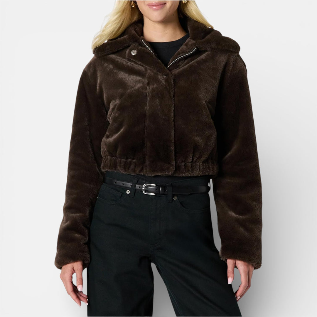 Lauryn - Oversized stylish warm cropped jacket