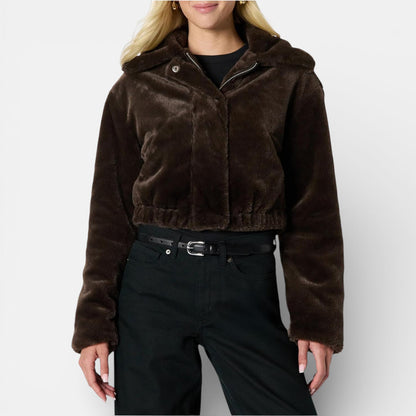 Lauryn - Oversized stylish warm cropped jacket