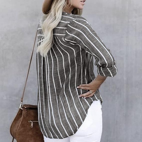 Women’s Casual Summer Shirt | Long Sleeve, Striped