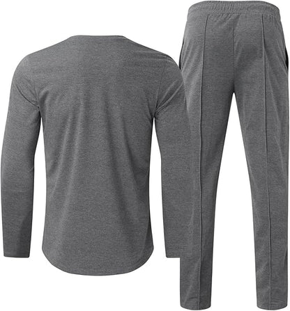 Men’s Casual Two Piece Set | Slim Fit, Trouser & Top