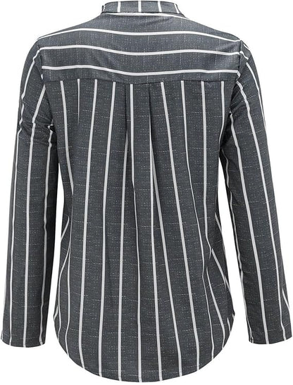 Women’s Casual Summer Shirt | Long Sleeve, Striped