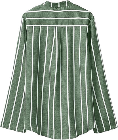 Women’s Casual Summer Shirt | Long Sleeve, Striped