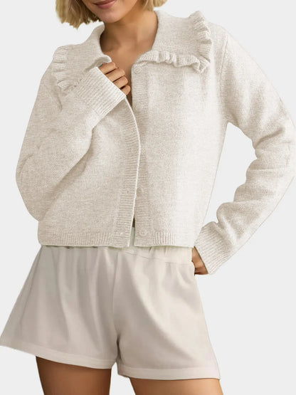 Christy - Stylish button-up long sleeve cardigan