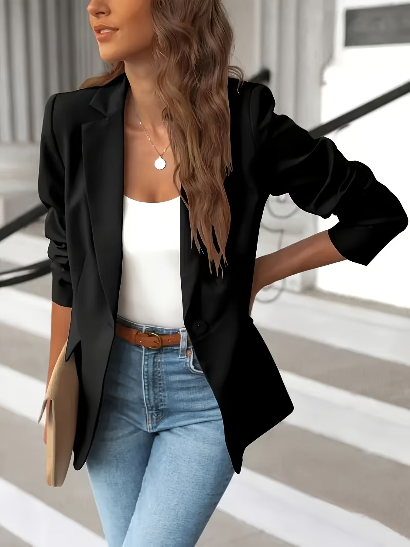 Lenora - Stylish versatile blazer with side pockets