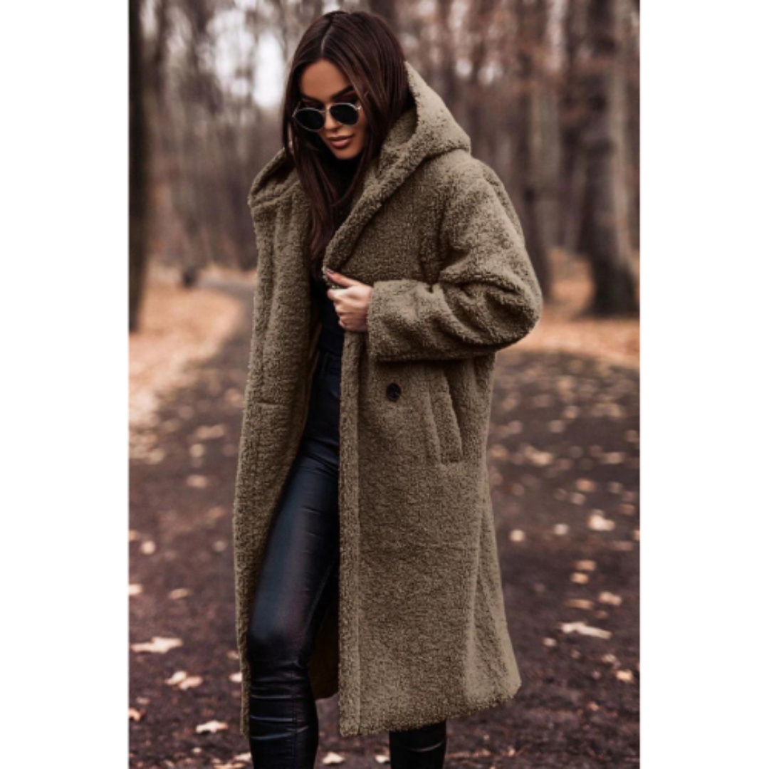 Aisling | Women's Elegant Long Hooded Coat | Warm, Stylish, Versatile Comfort