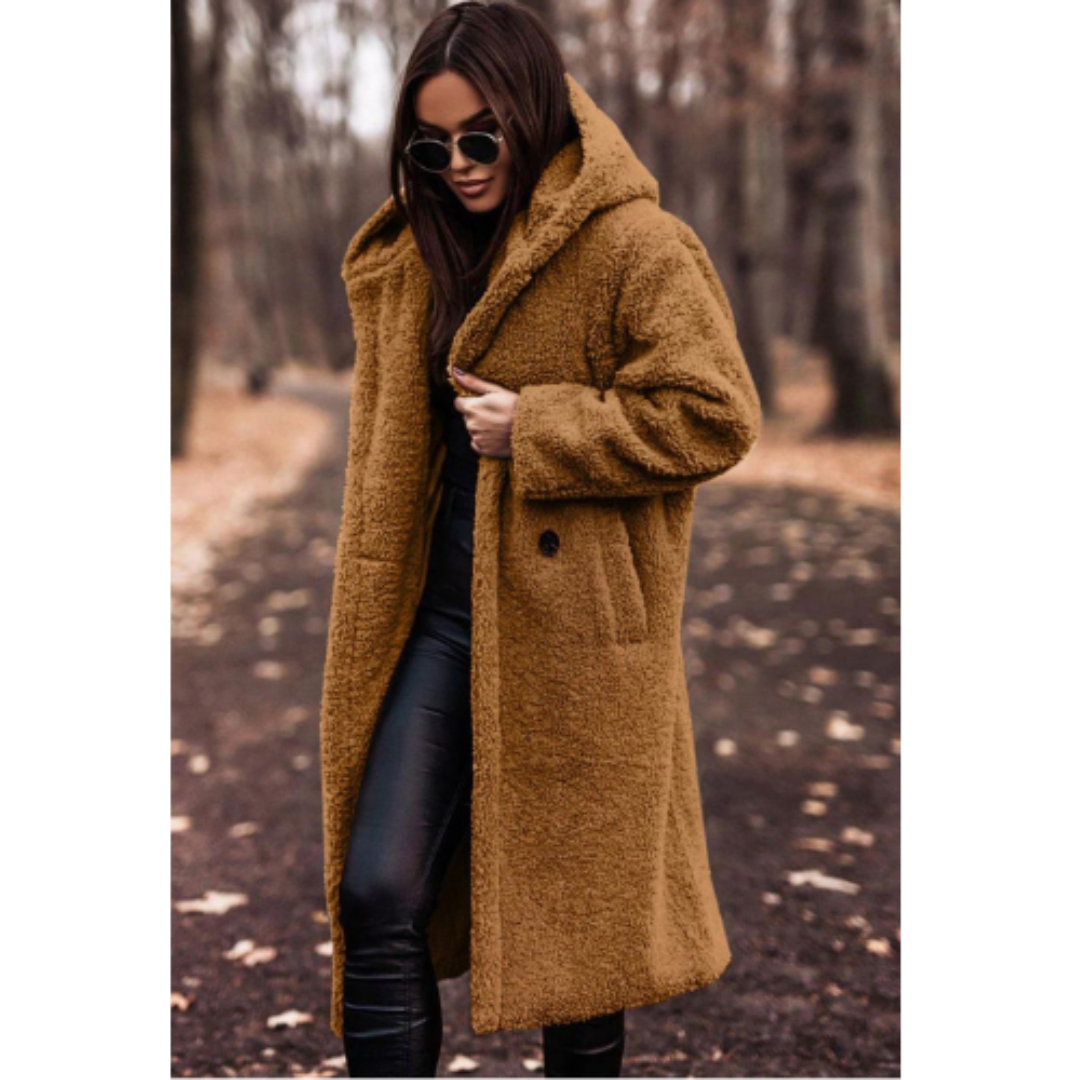 Aisling | Women's Elegant Long Hooded Coat | Warm, Stylish, Versatile Comfort