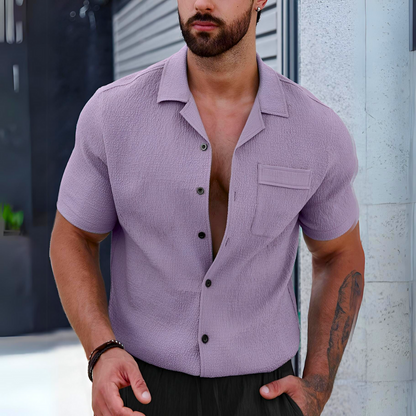 Ronan | Elegant Short-Sleeve Shirt for Gentlemen | Breathable, Stylish, Versatile