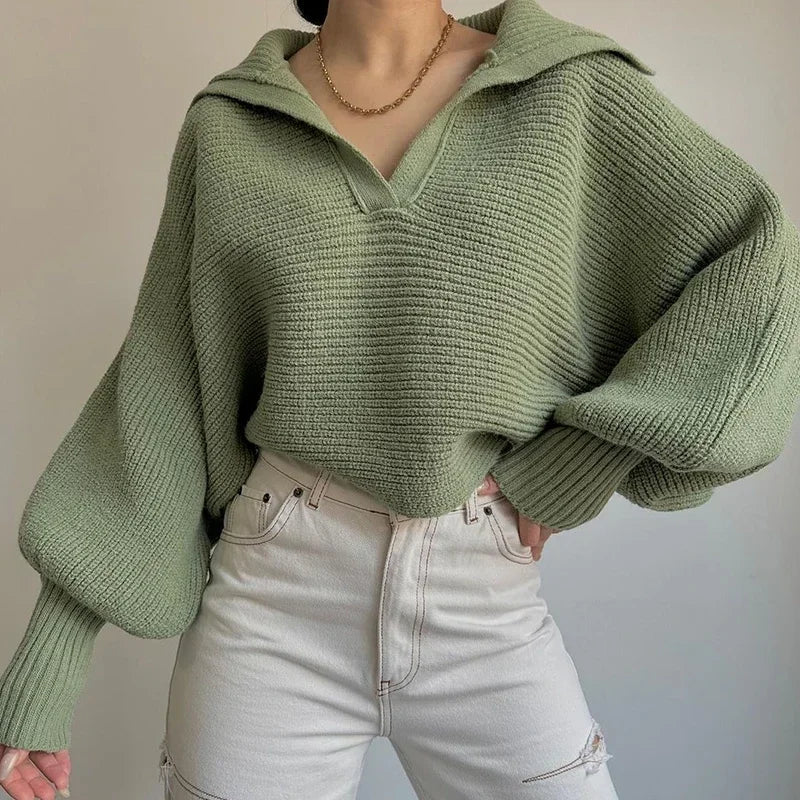 Beverlie - Elegant loose cropped sweater