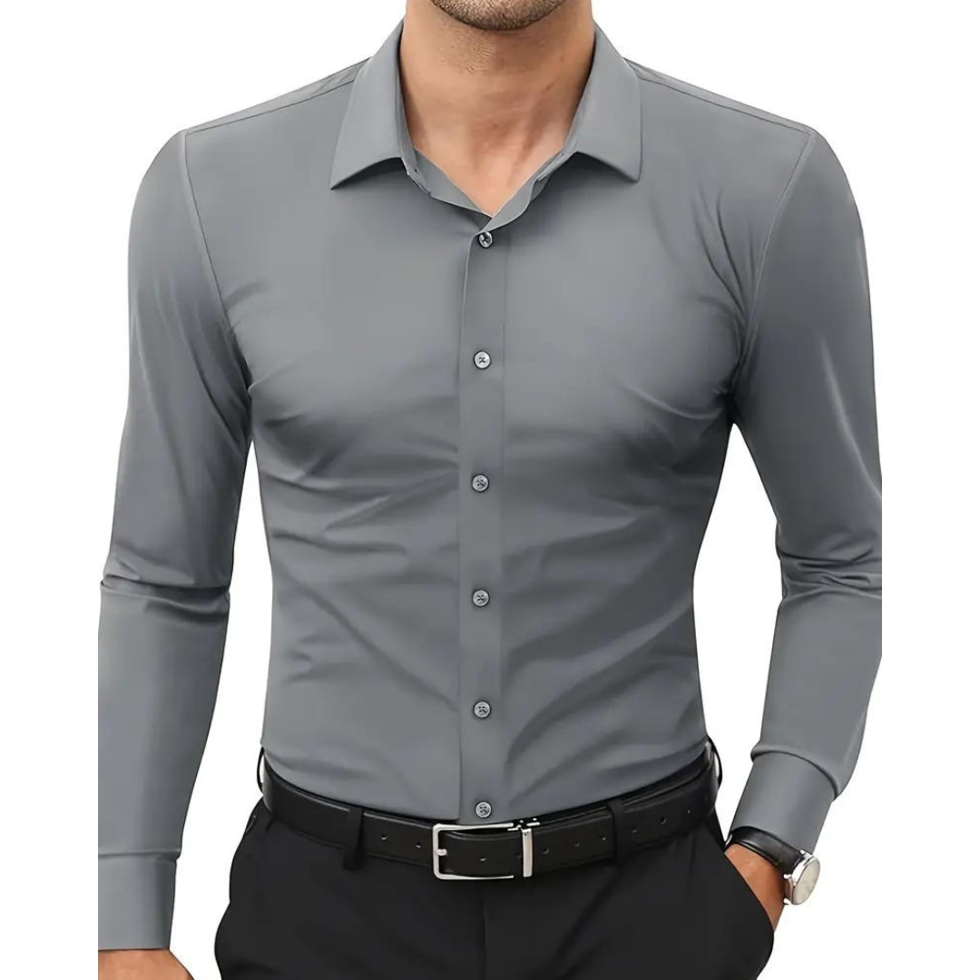 Liam | Stylish Slim Fit Long Sleeve Shirt | Soft Cotton, Versatile Elegance