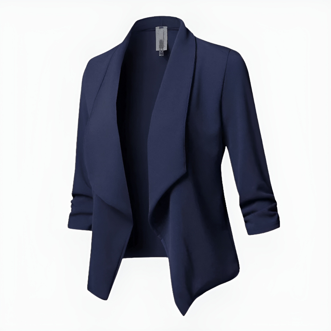 Limerick Elegance | Chic Tailored Women's Blazer with Asymmetrical Front | Comfortable Fit, Versatile Style