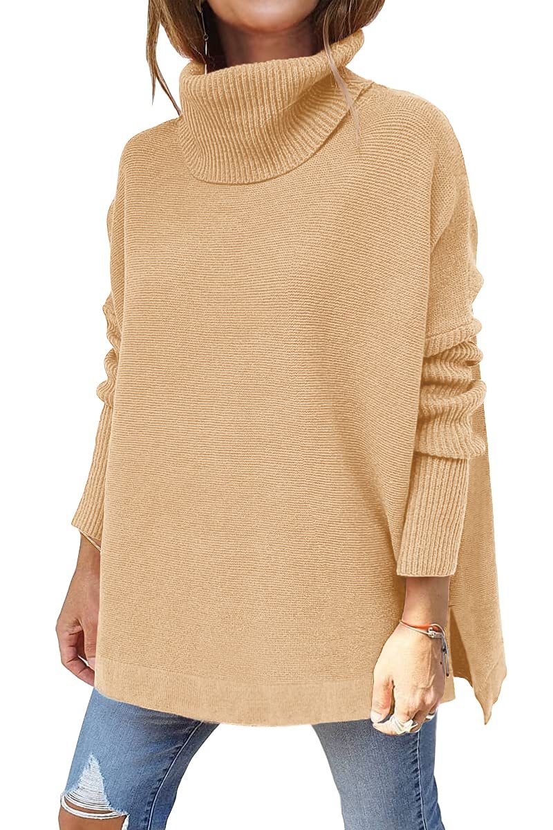 Tilly - Stylish loose turtleneck knitted sweater