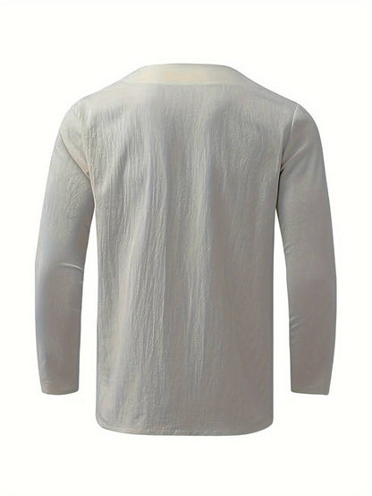 Owen | Casual Drawstring Long Sleeve Shirt for Men | Chic, Relaxed, Effortless Style