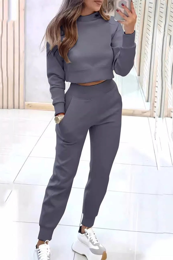 Jeanna - Casual Knitted Jumper and Trousers Set for Women