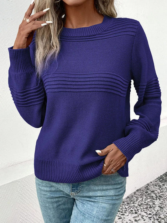 Zeva - Casual and Elegant Crewneck Long-Sleeve Jumper