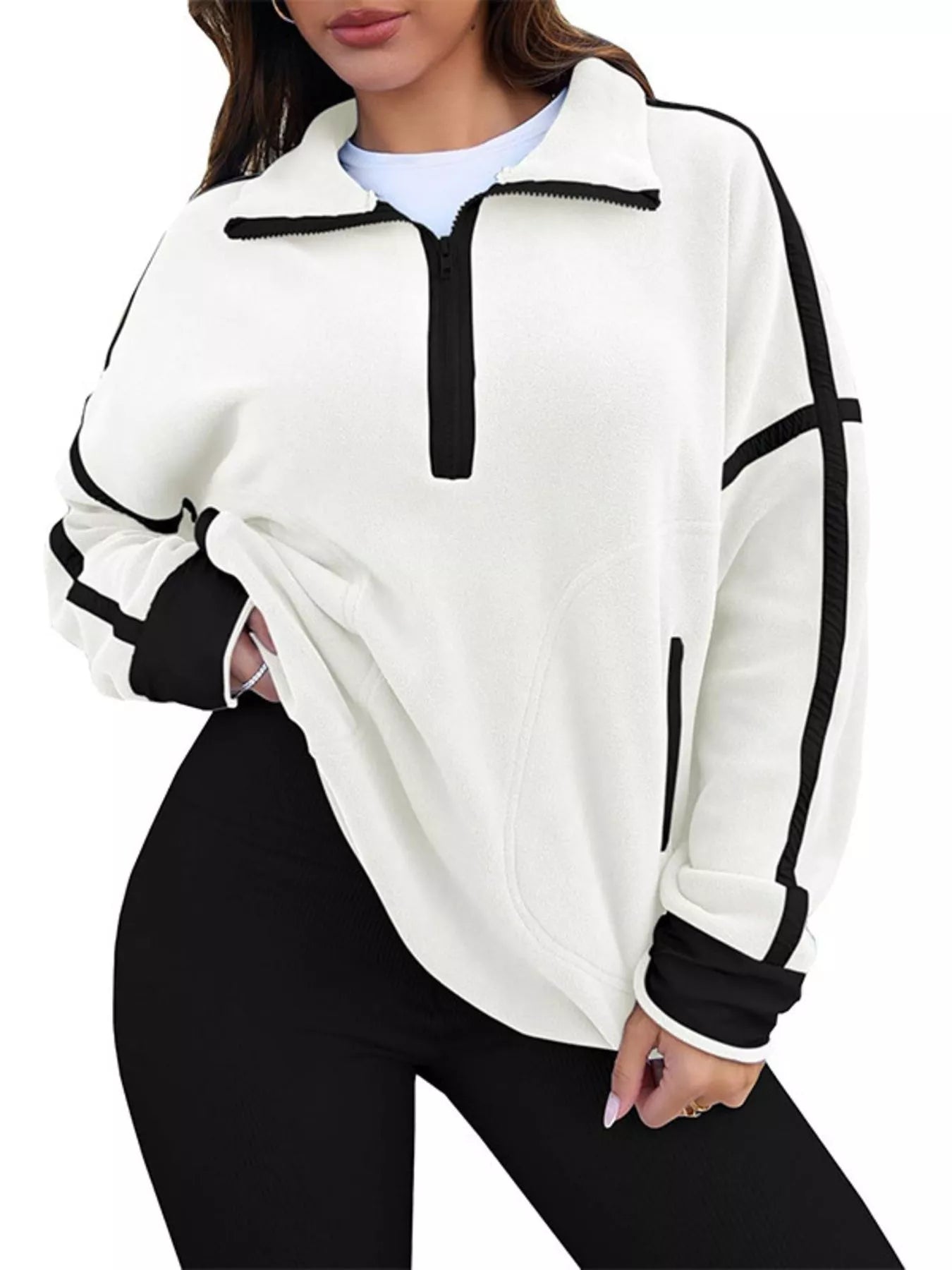 Elenna - Elegant Casual Half-Zip Jumper