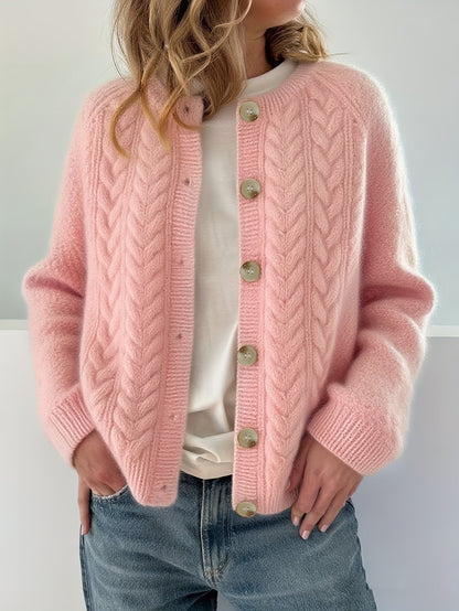 Marianne - Elegant Cable-Knit Cardigan