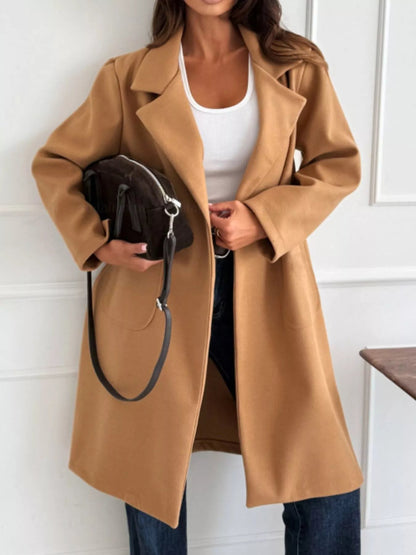 Lillian - Elegant versatile long-sleeve trench coat