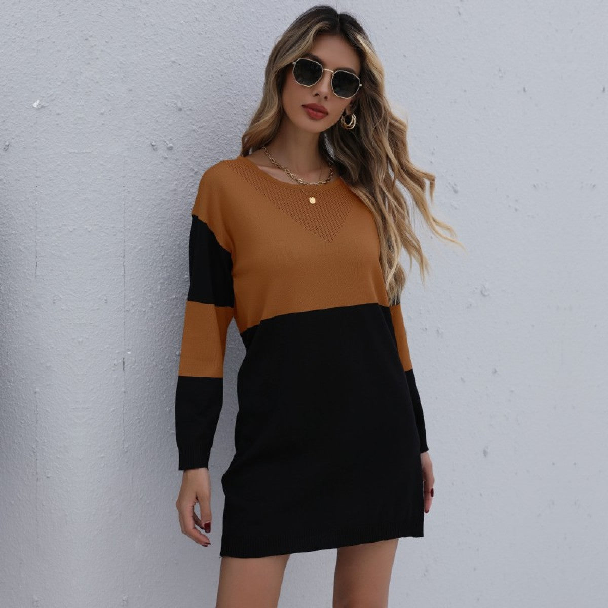 Zorah - Casual long sleeve sweater dress