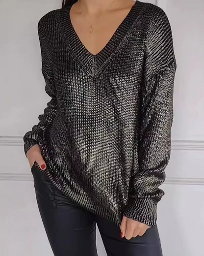 Renesmae - Cozy casual V-neck sweater