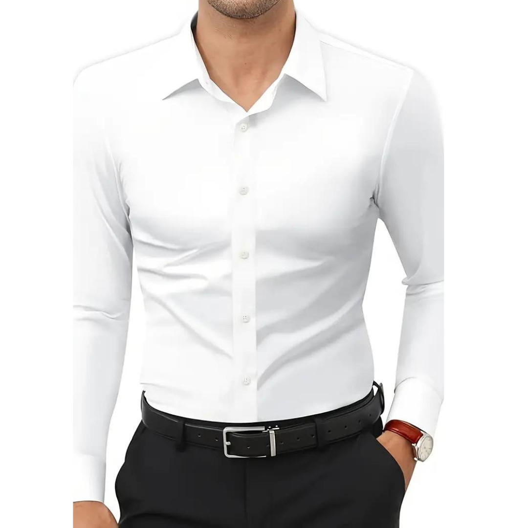 Liam | Stylish Slim Fit Long Sleeve Shirt | Soft Cotton, Versatile Elegance