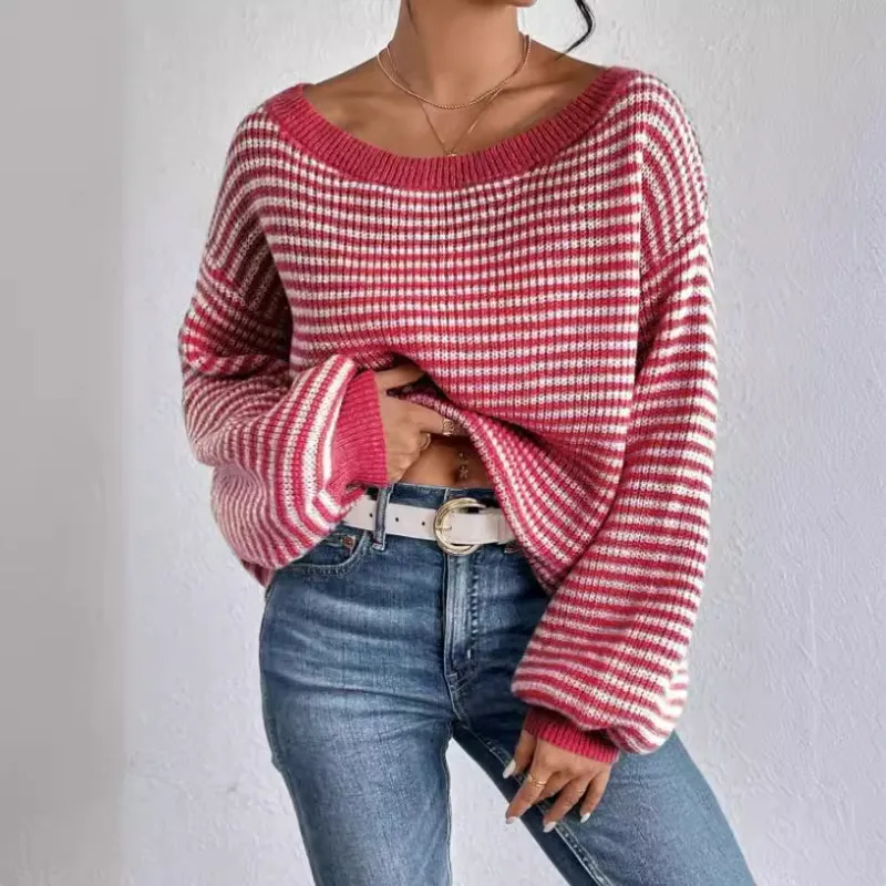 Rhonda - Elegant Warm Striped Sweater