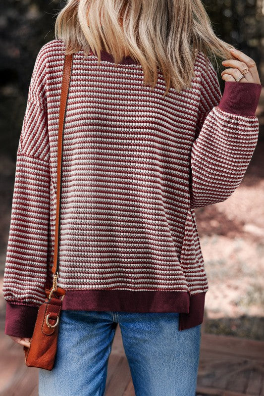 Rosaline - Warm Wide Striped Jumper