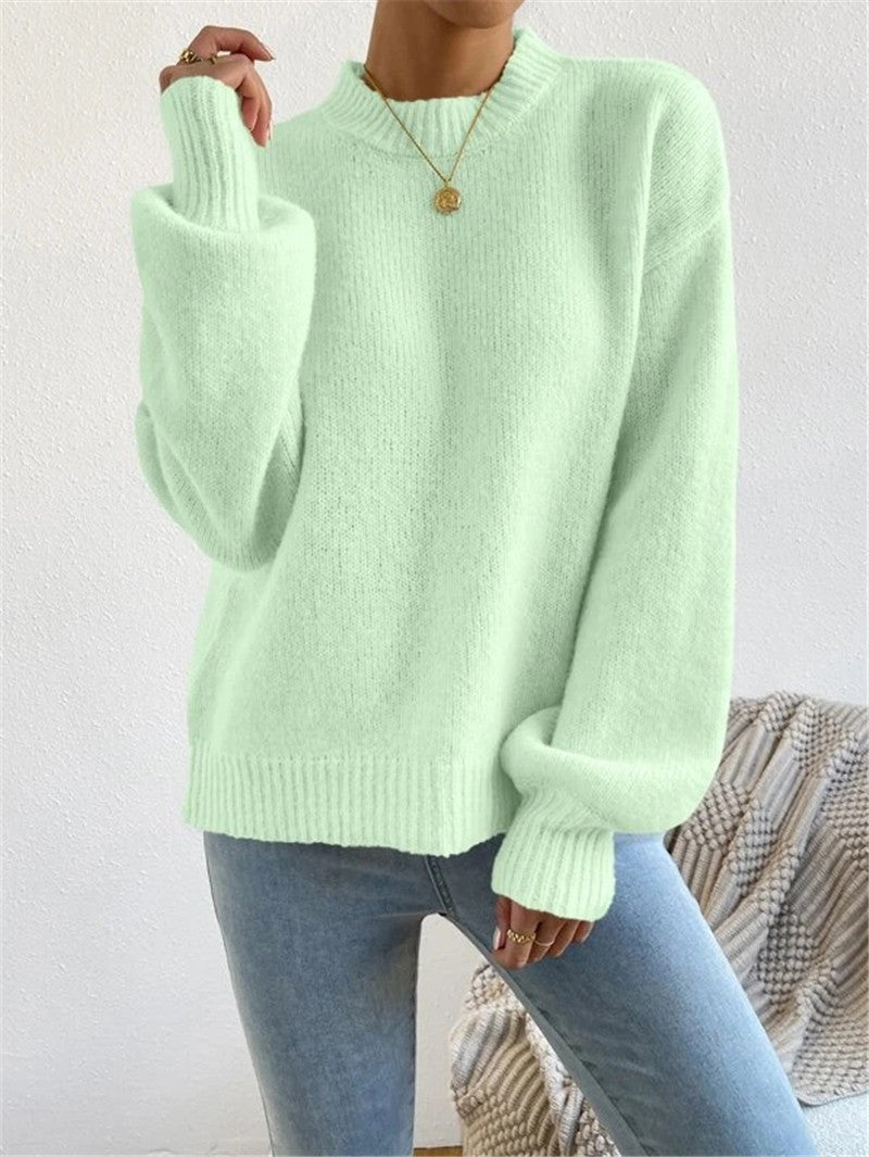 Ivory - Soft Loose-Fit Long-Sleeve Jumper