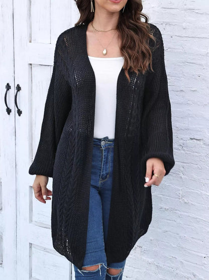Kayla - Casual Knitted Cardigan with Front Opening and Long Sleeves