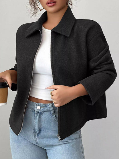 Demi - Casual versatile zip-up long sleeve jacket