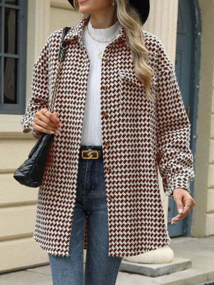 Aila - Elegant Warm Long-Sleeve Coat with Buttons