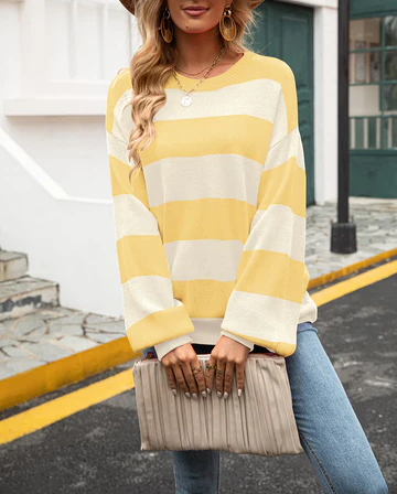 Sofiya - Casual striped knitted sweater