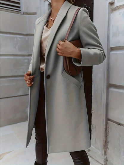 Naureen - Elegant and versatile long warm trench coat