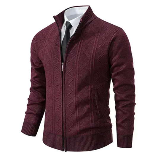 Oisin | Men's Zip-Up Knit Jacket | Stylish, Comfortable, Versatile Fit