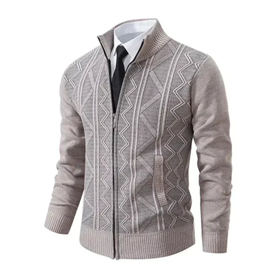 Oisin | Men's Zip-Up Knit Jacket | Stylish, Comfortable, Versatile Fit