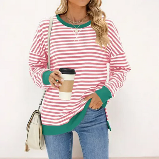 Willow & Grace | Women's Trendy Striped Knit Jumper | Chic, Snug, All-Occasion