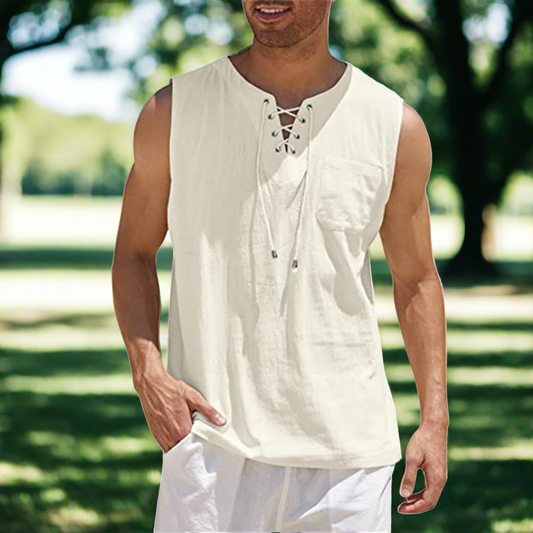 O'Sullivan | Chic Sleeveless Men's Top | Breathable Fabric, Vintage Charm, Versatile Design