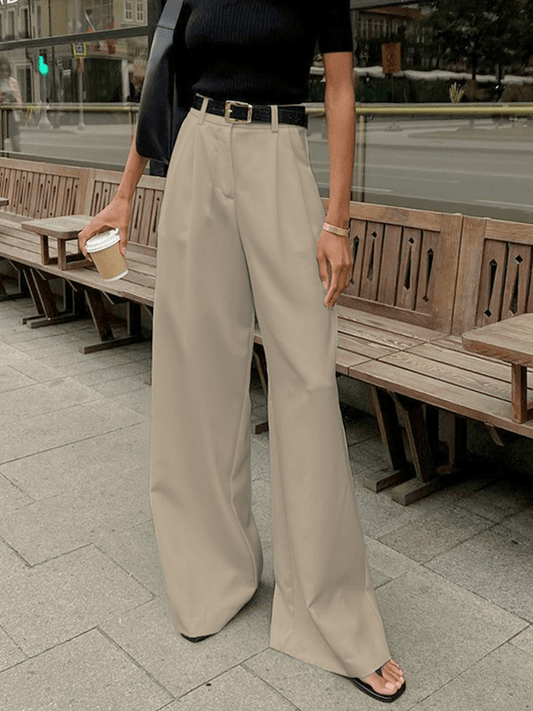 Zasha - Wide-leg pleated trousers