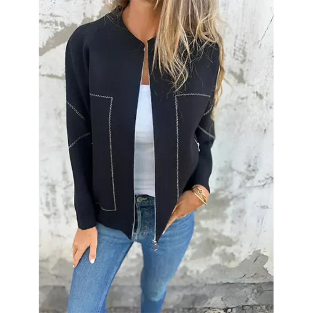 Fionnaghal | Women's Stylish Warm Zip Jacket | Chic, Comfortable, Travel-Friendly