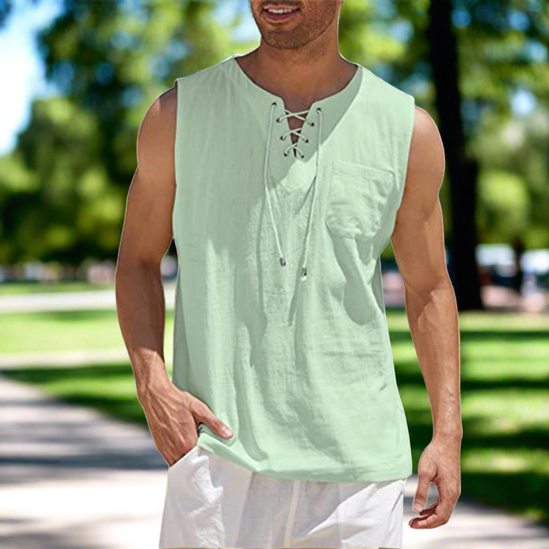 O'Sullivan | Chic Sleeveless Men's Top | Breathable Fabric, Vintage Charm, Versatile Design