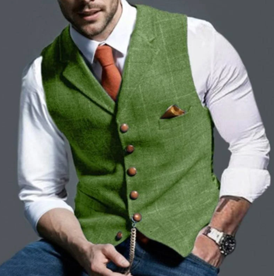 Oisin | Tailored Men's Waistcoat | Classic Elegance, Versatile Style, Premium Fabric