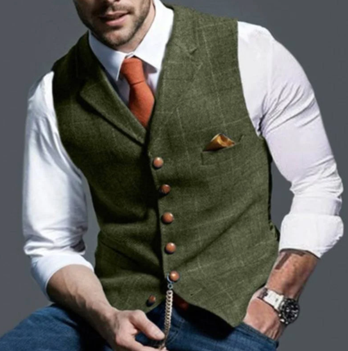 Oisin | Tailored Men's Waistcoat | Classic Elegance, Versatile Style, Premium Fabric