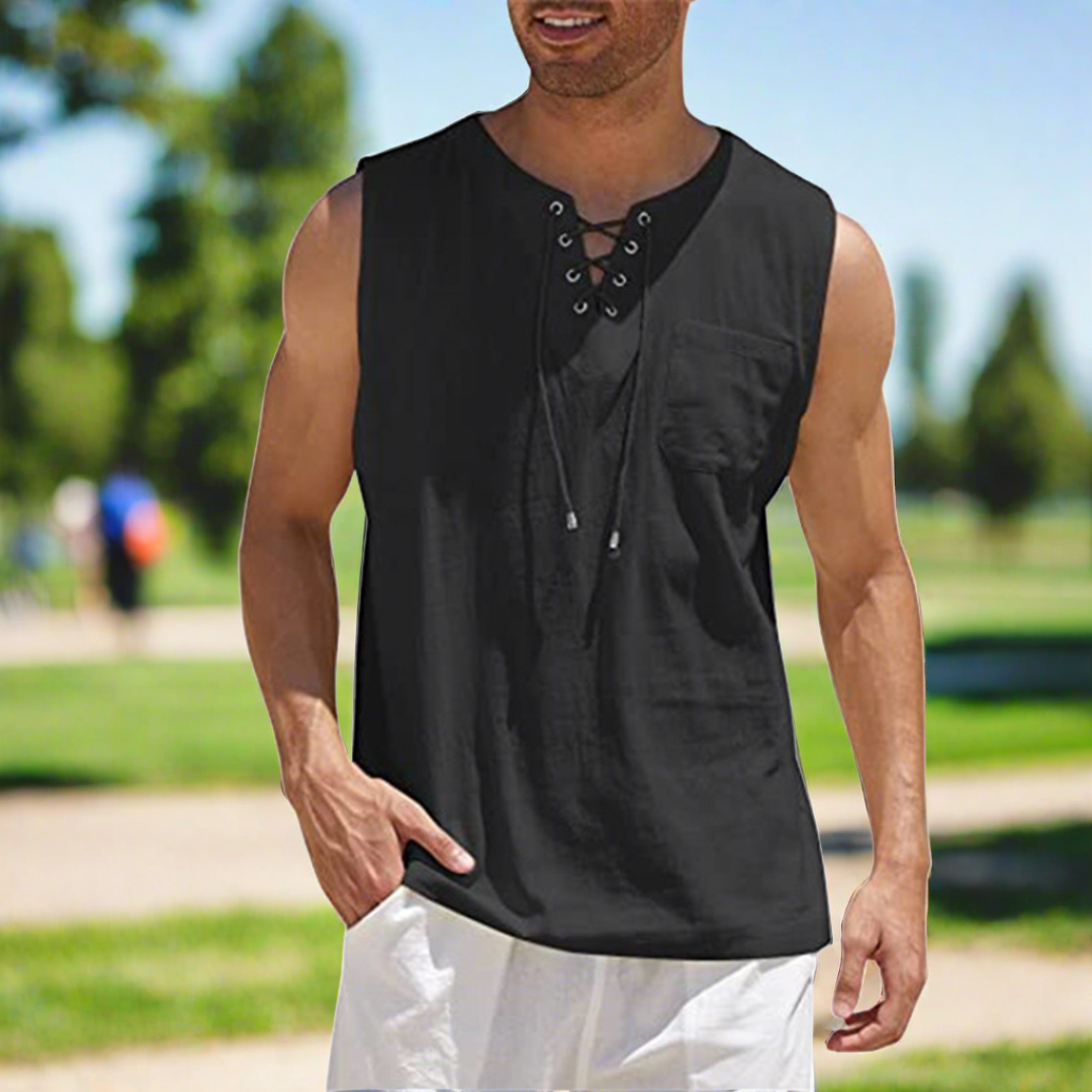 O'Sullivan | Chic Sleeveless Men's Top | Breathable Fabric, Vintage Charm, Versatile Design