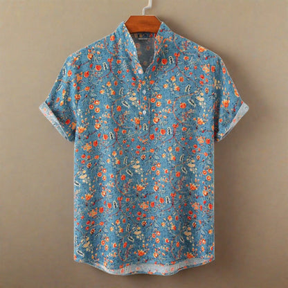 Cormac | Trendy Men's Floral Spring Shirt | Lightweight, Comfortable, Versatile Design