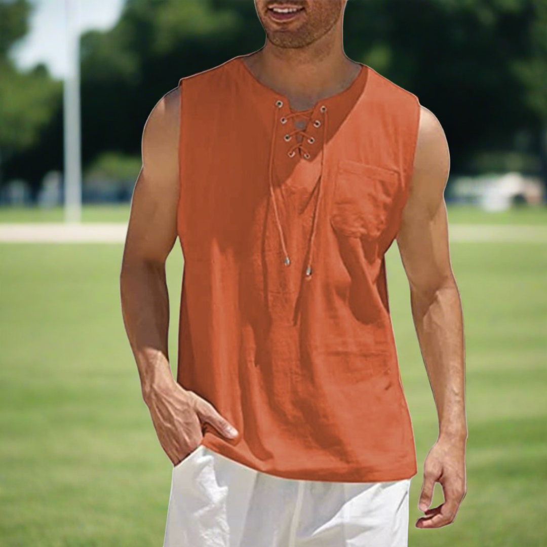 O'Sullivan | Chic Sleeveless Men's Top | Breathable Fabric, Vintage Charm, Versatile Design