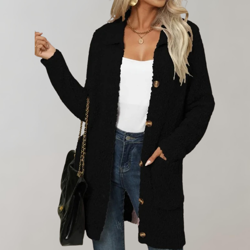 Elysia | Women's Elegant Long Knit Cardigan | Warm, Chic, Perfect for Layering