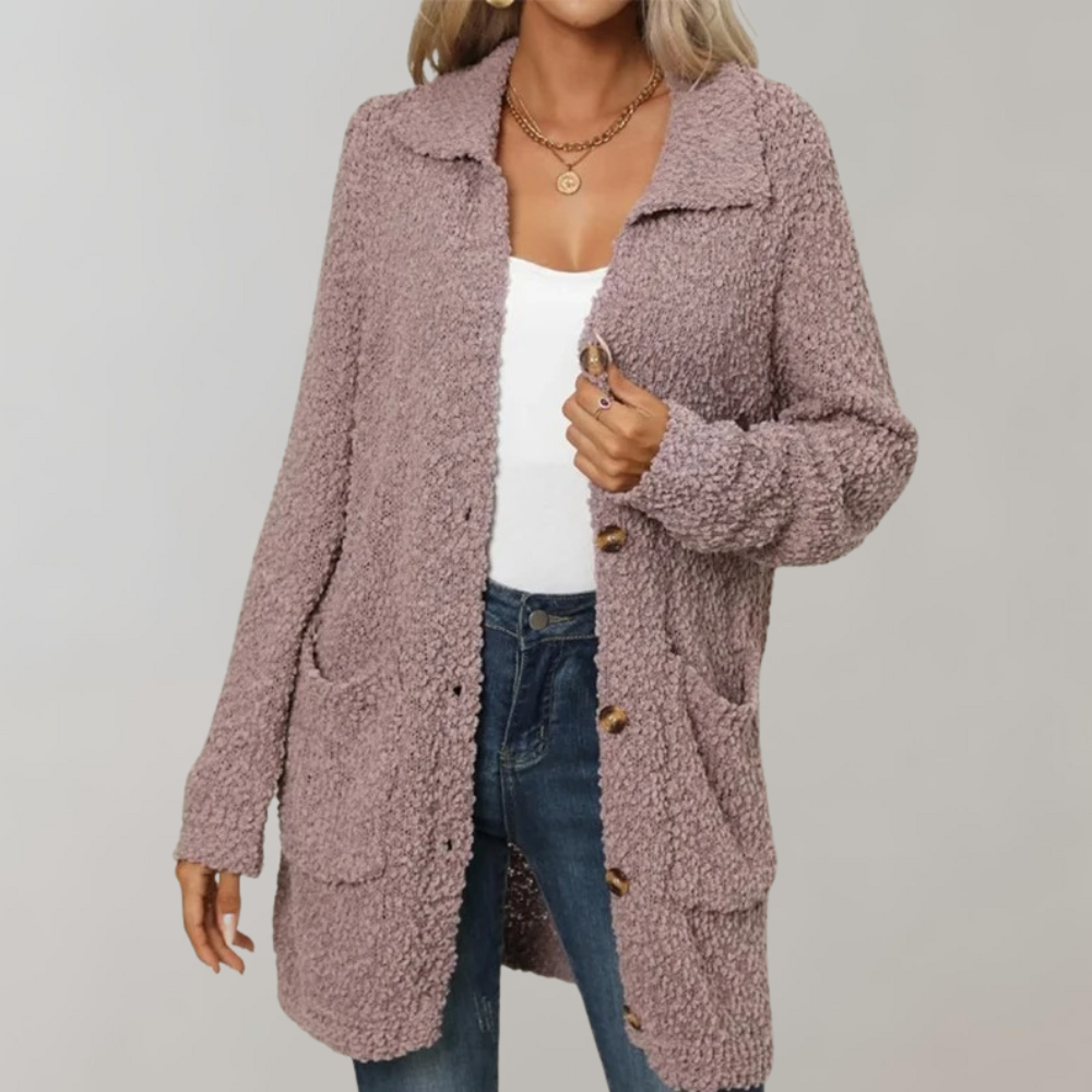 Elysia | Women's Elegant Long Knit Cardigan | Warm, Chic, Perfect for Layering