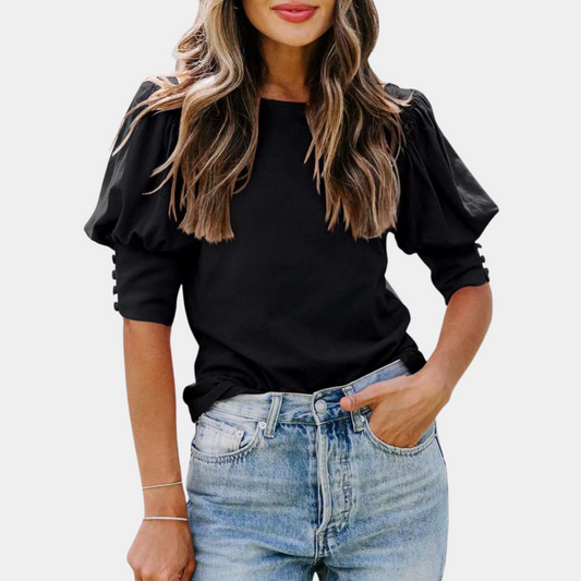 Ysoline - Elegant puff-sleeve blouse
