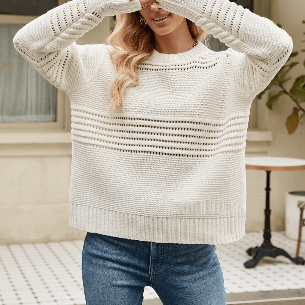 Sherelene - Chic ribbed knitted sweater