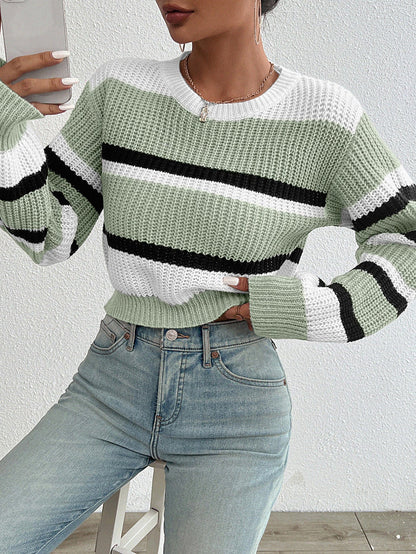 Paula - Chic knitted striped sweater